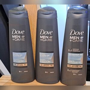 3 Dove Men+Care 2-in-1 Anti-Dandruff Shampoo and Conditioner. 355ml X 3